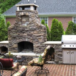 Outdoor Slide in Grill Fire Place