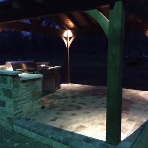 Paver Patios Outdoor Living Night Pic