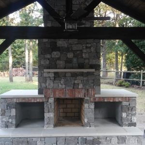 Outdoor Stone Fireplace Jenks OK