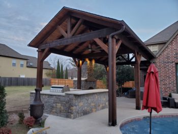 Cedar Pavilions & Pergolas for Broken Arrow, OK Backyards