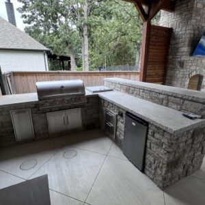 A new outdoor kitchen installation in the Jenks, Oklahoma area.
